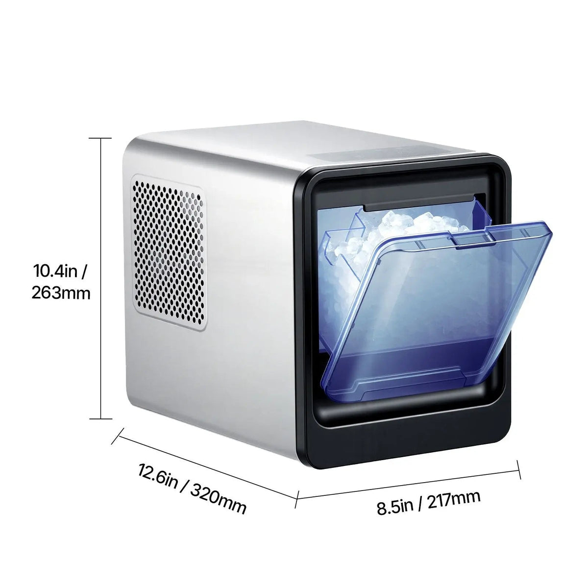Countertop Ice Maker, 33 lbs per Day, Self-Cleaning Portable Machine with Scoop, Drawer-Style Ice Access, Nugget Ice-Making Machine with Chewable Ices for Home, Kitchen, Office, Bar & Party Doba