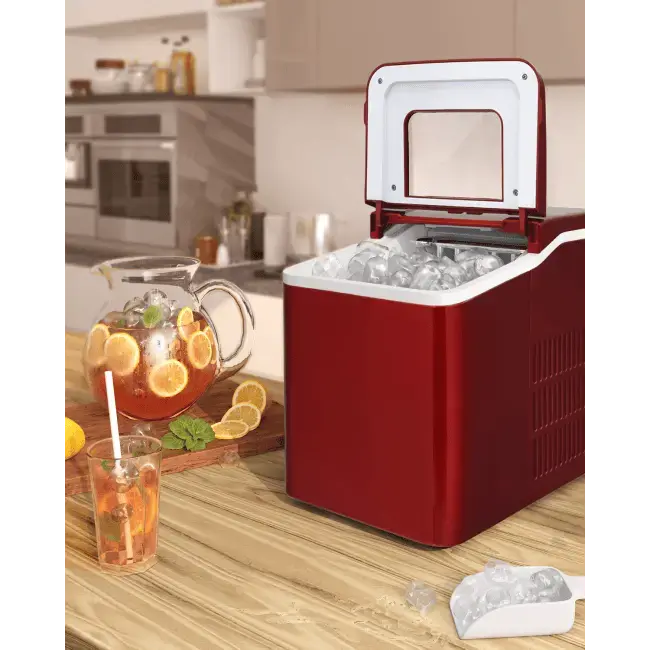 26lbs/24h Portable Countertop Ice Maker Machine with Scoop Doba